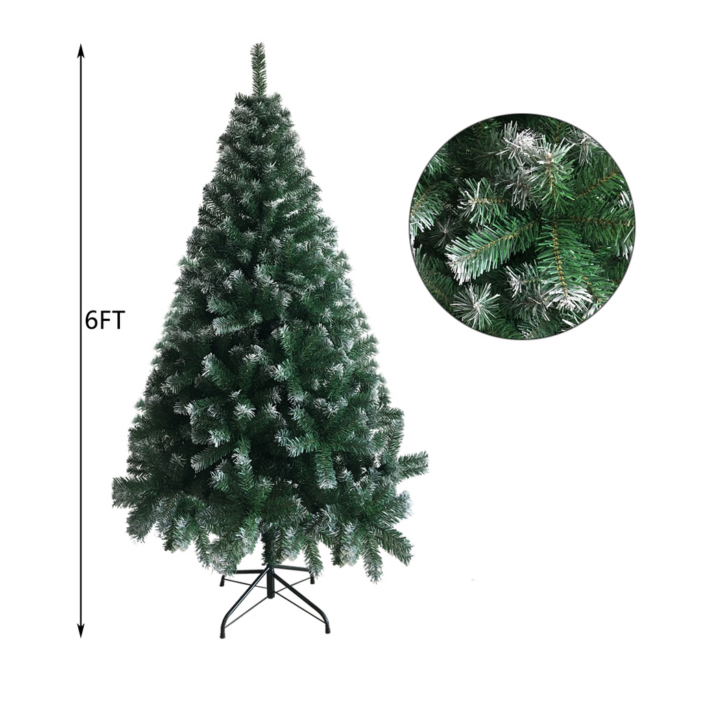 6FT Iron Leg White PVC 650 Branches Christmas Tree