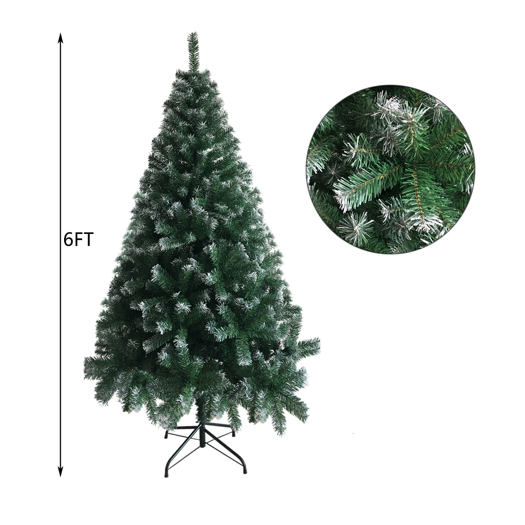 6FT Iron Leg White PVC 650 Branches Christmas Tree
