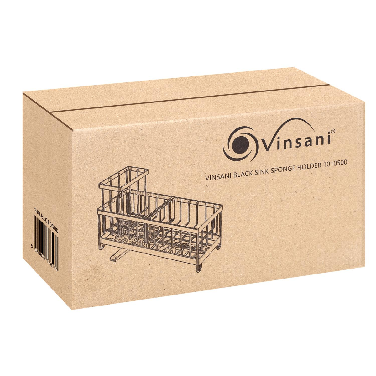 Vinsani Black Sink Sponge Holder