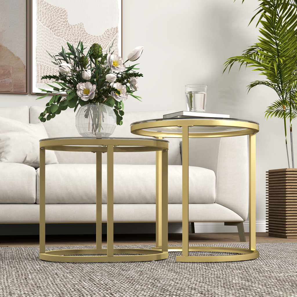 Elegant Glass Accent Tables - Versatile Shape & Design for Your Space