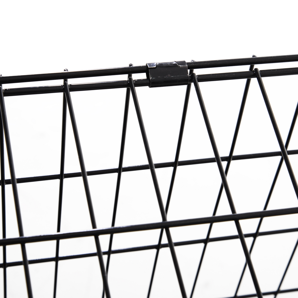 Pawhut Trapeze Collapsible Dog Pet Travel Box Cage Removable Tray 93Lx58Wx65H cm