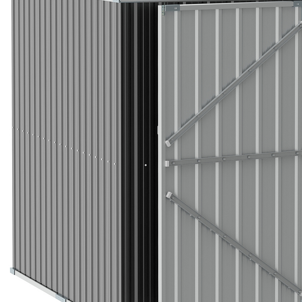 Outdoor Garden Storage Shed Steel Tool Storage Box for Backyard Grey Outsunny