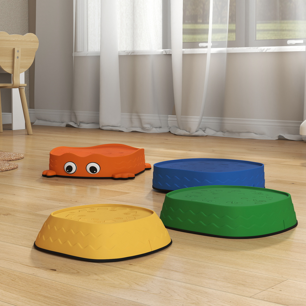 AIYAPLAY 5PCS Kids Stepping Stones, Frog-Shaped Balance Stepping Stones