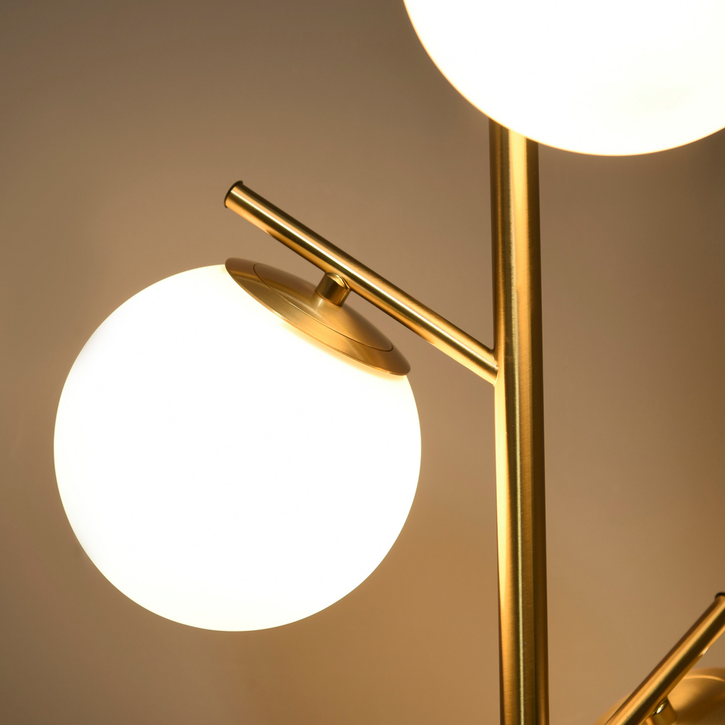 Modern Floor Lamp for Living Room Bedroom, 3 Light Tree Standing Lamp, Gold