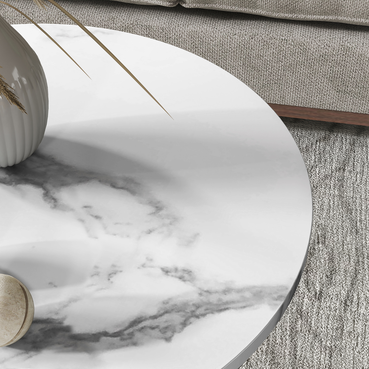 Elegant Marble-Effect Tables Set with Gold Tone Legs for Home & Office