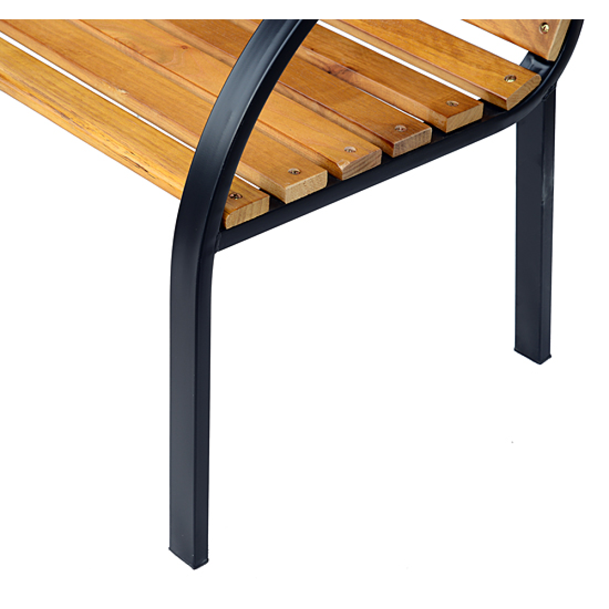 Garden Bench, 122Lx60Wx80H cm-Steel/Wood