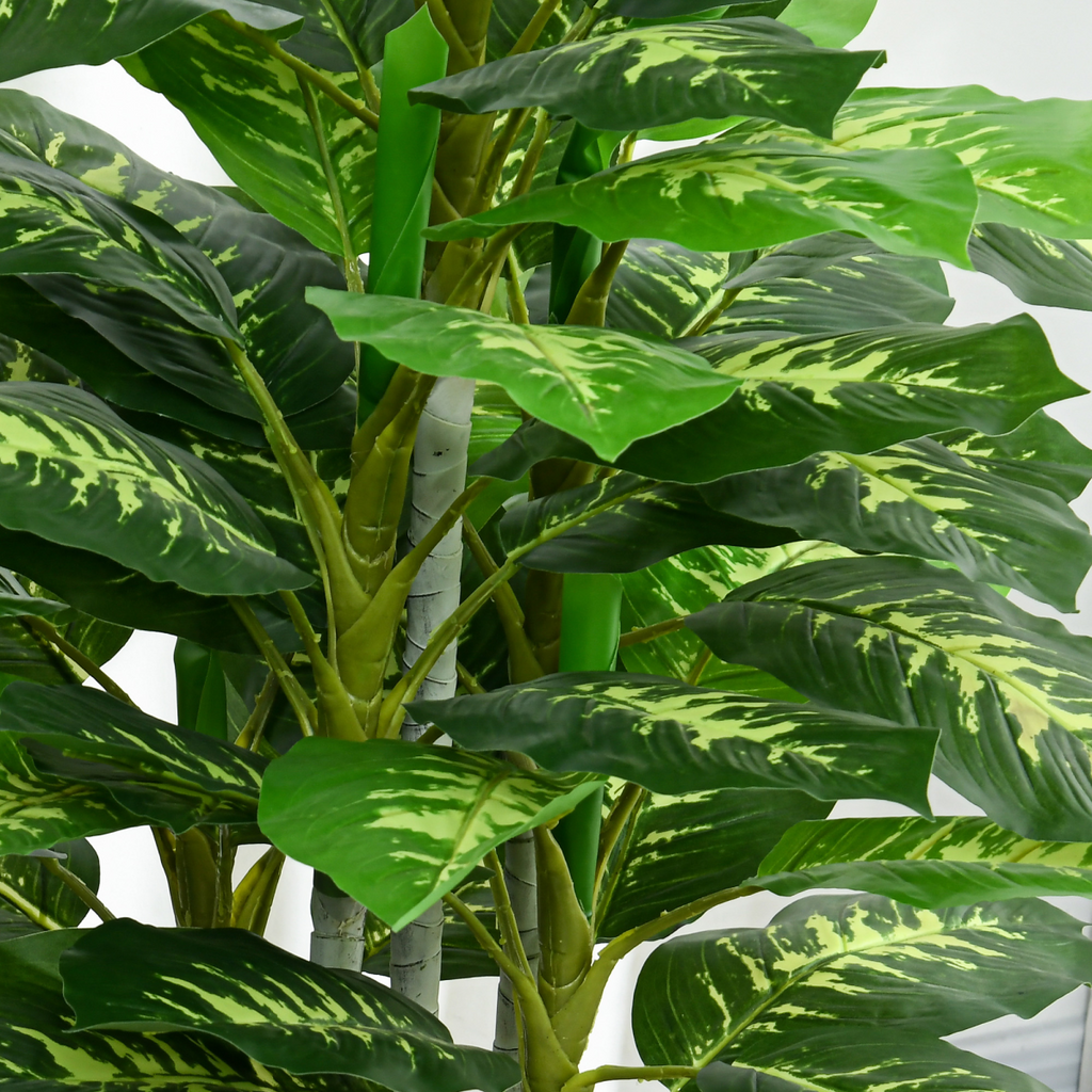 HOMCOM Artificial Evergreen Tree Fake Plant in Pot Indoor Outdoor Decor