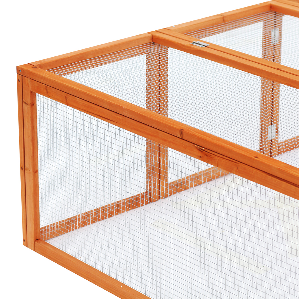 New Rabbit Hutch Cage with Run and Play Space Mesh Wire Safety for Outdoor
