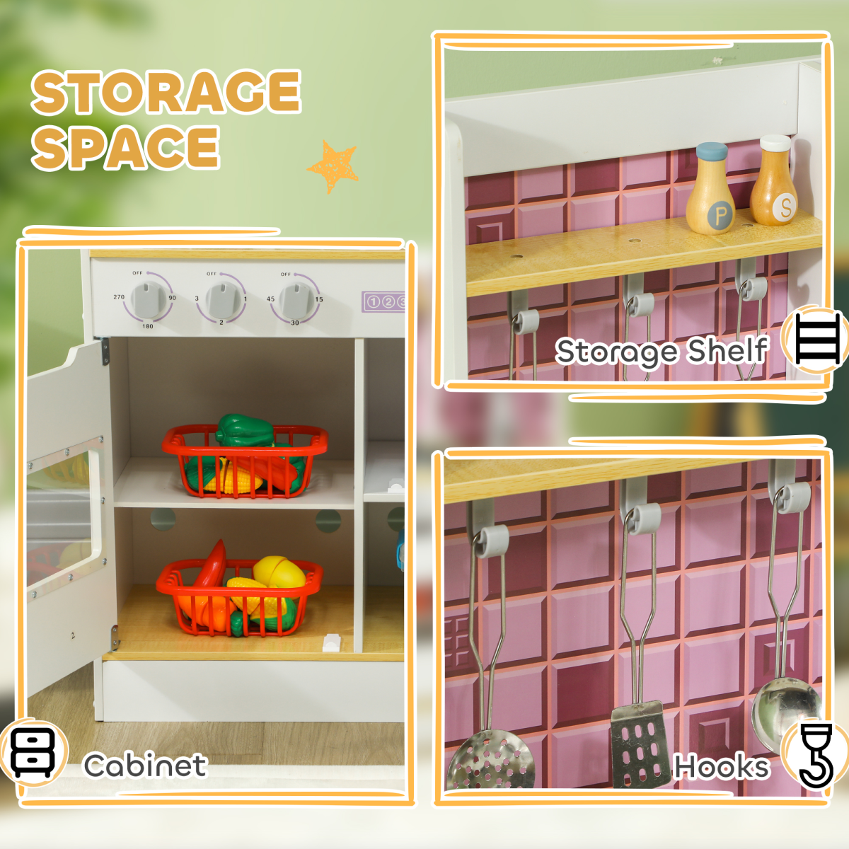 AIYAPLAY Kids Play Kitchen