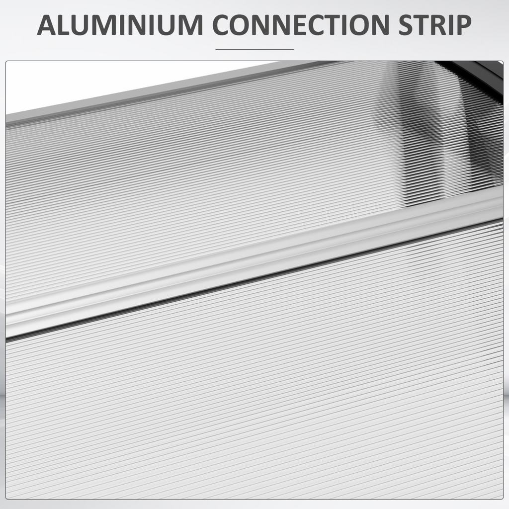 Front Door Canopy, Outdoor Awning, 300 x 100cm Rain Shelter Clear 300x100