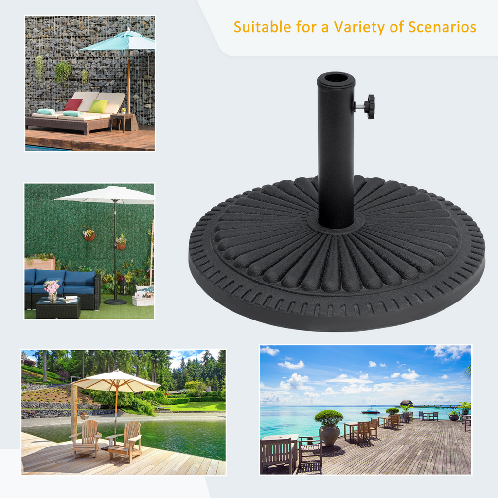 Pallet contains 56 units Cement Outdoor Garden Round Parasol Base Black