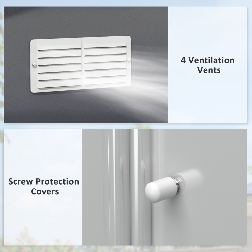 13 x 11FT Foundation Ventilation Steel Outdoor Garden Shed Grey