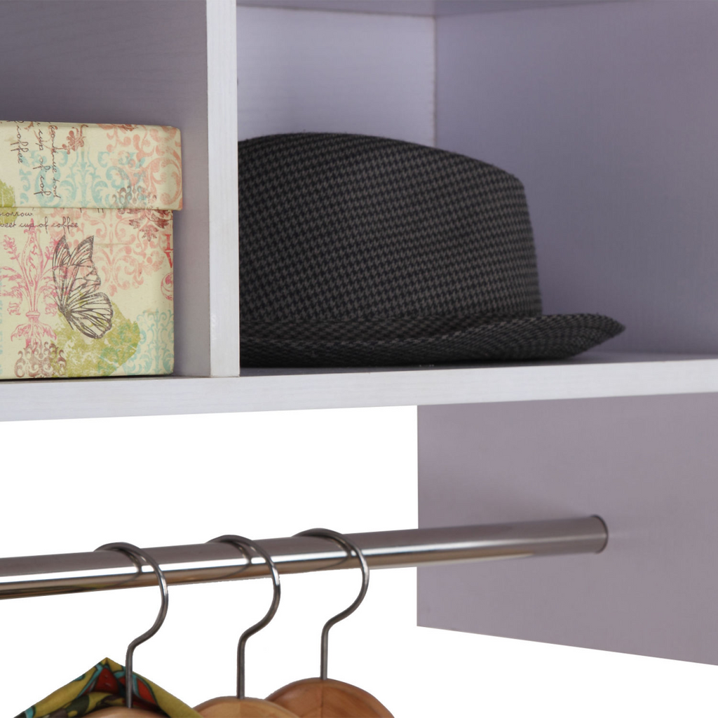 Wall Mounted Coat Hanger Hooks Rack Stand White