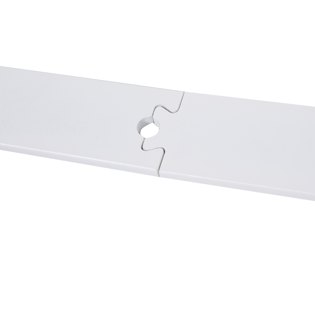 6ft Modern Carbon Steel Sliding Door Track Kit White