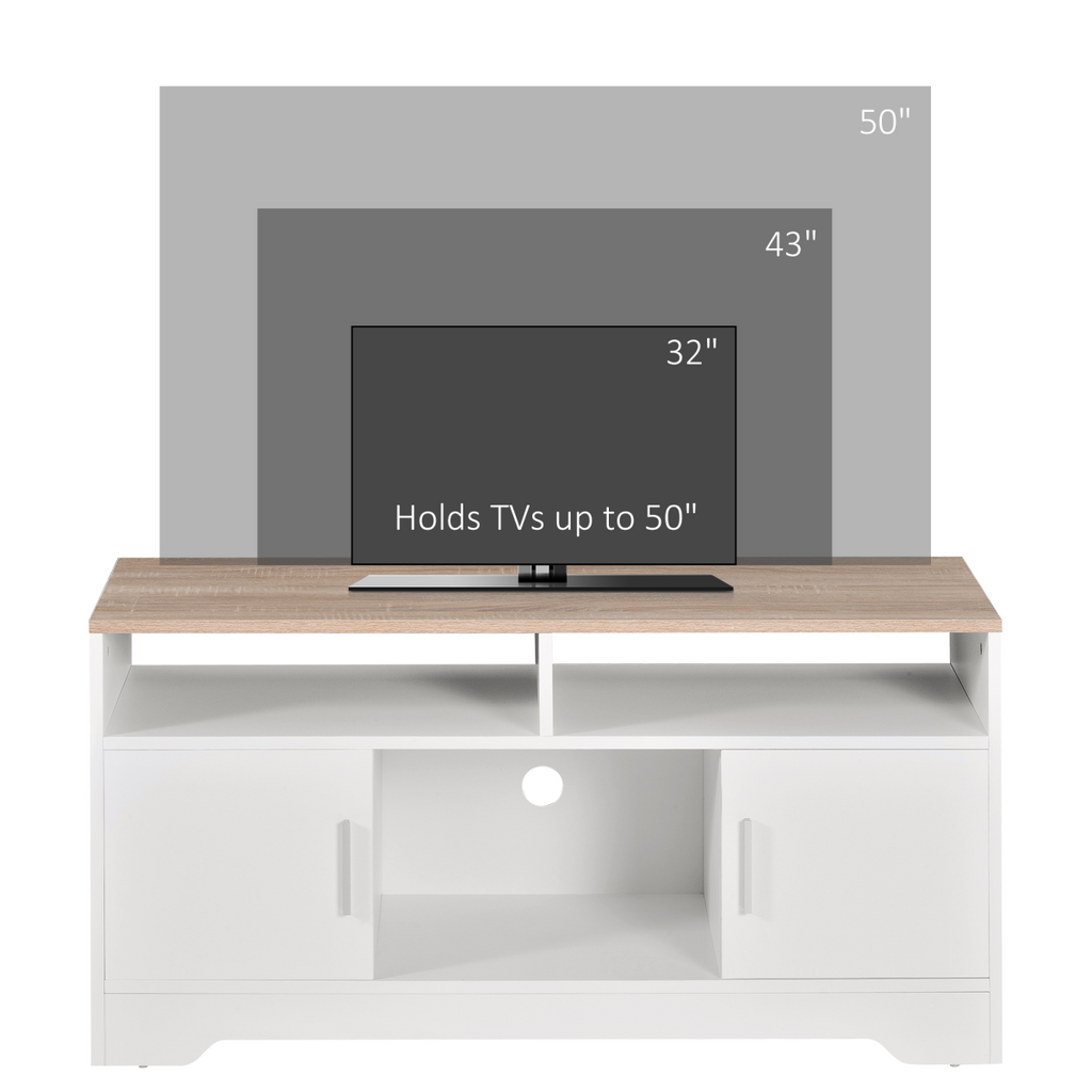 Home Office 42" TV Stand Storage Unit w/ Cabinets Shelves Living Room