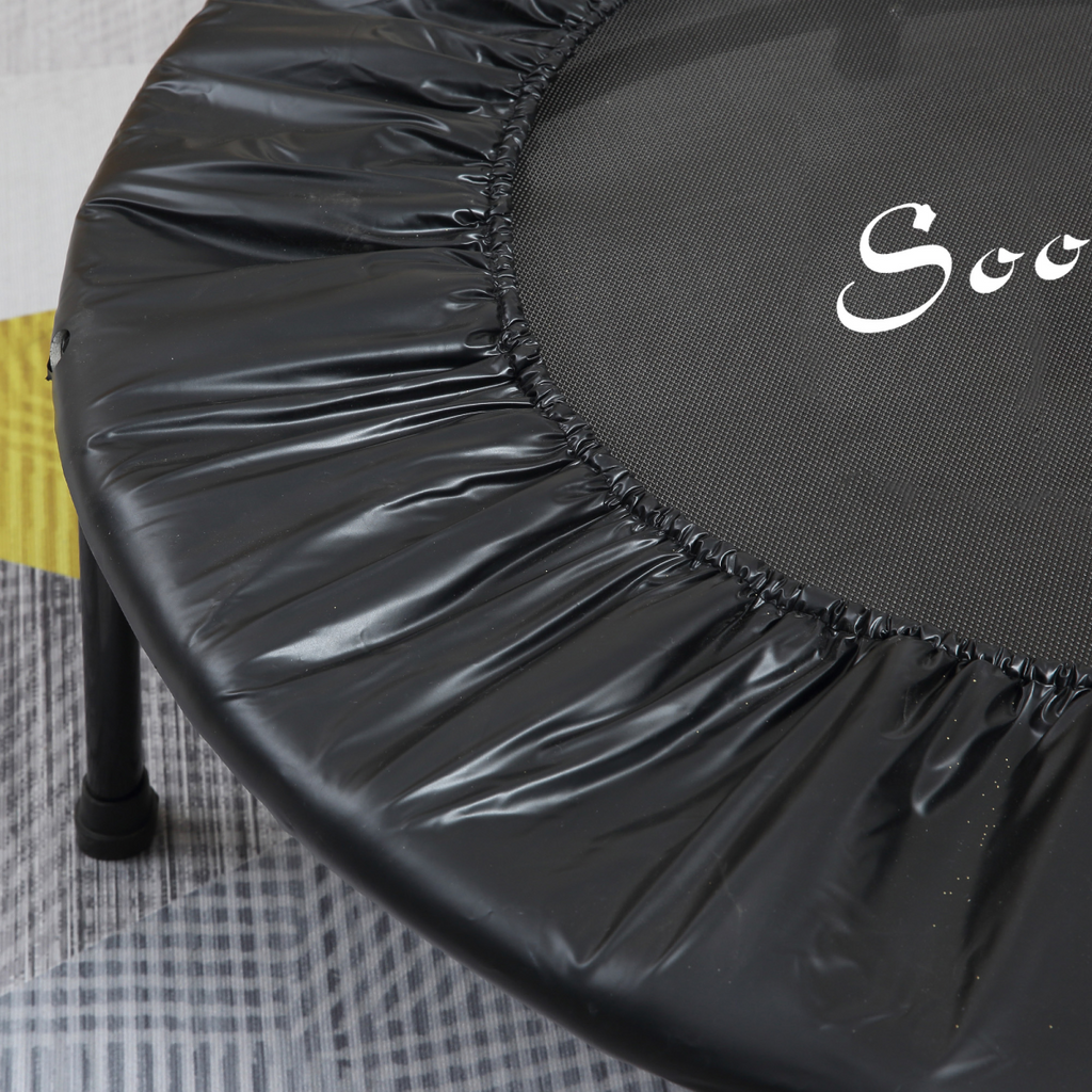 40'' Kids Mini Trampoline, Adult Rebounder Jumper w/ Handle Fitness HOMCOM