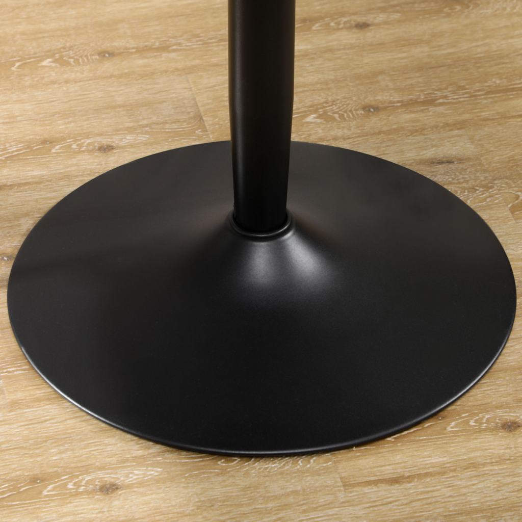 HOMCOM Round Dining Table with Steel Base, Non-slip Pad for Living Room