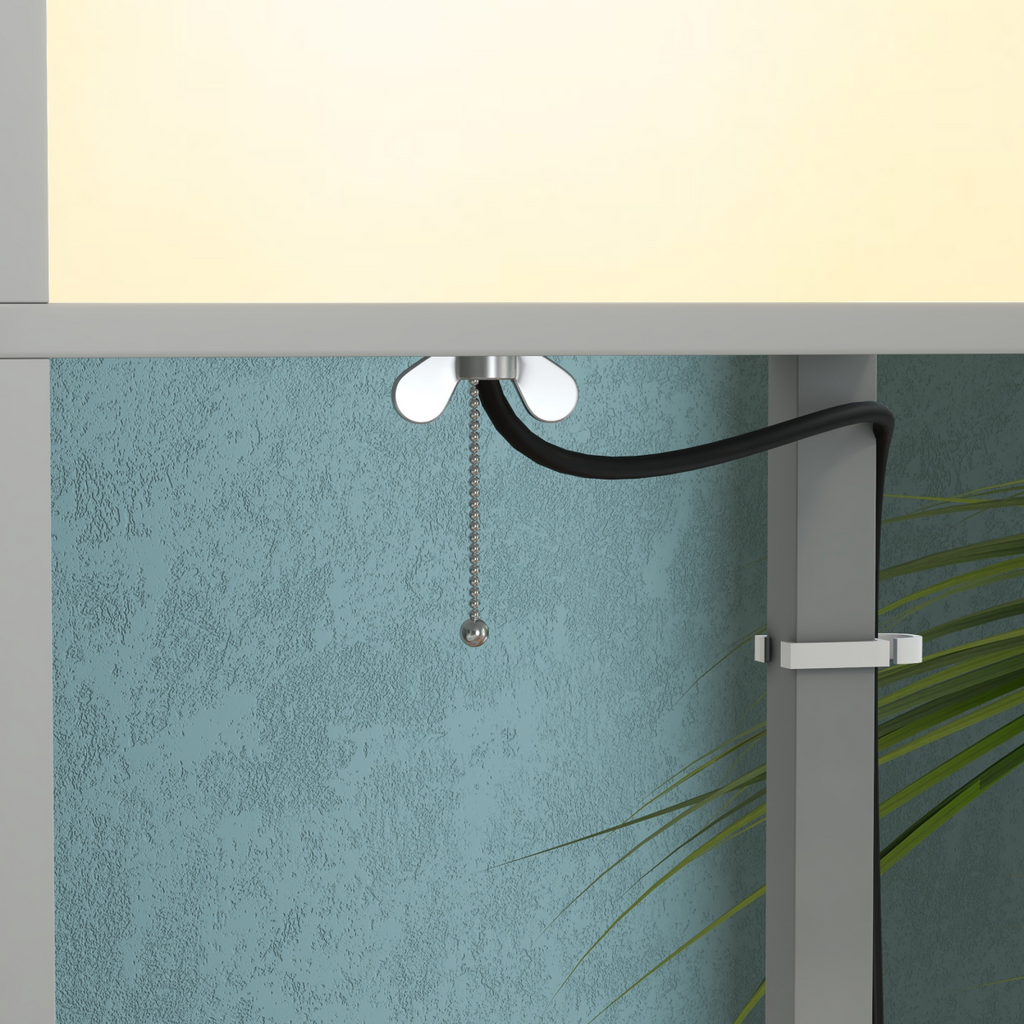 HOMCOM Shelf Floor Lamp with Dual Light, for Living Room, Bedroom, Black