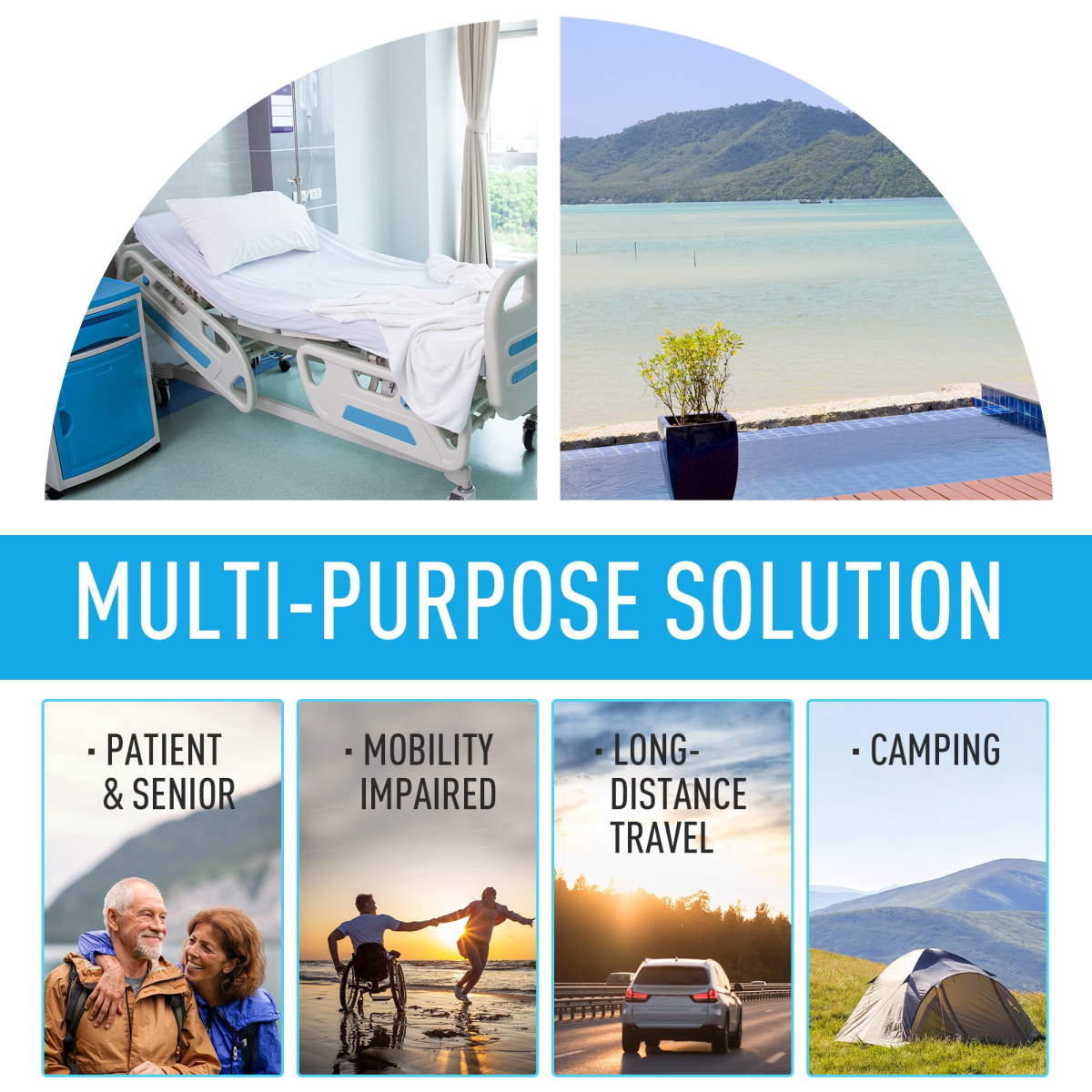20L Camping Toilet Portable Travel WC Caravan Picnic Fishing Restroom Outsunny