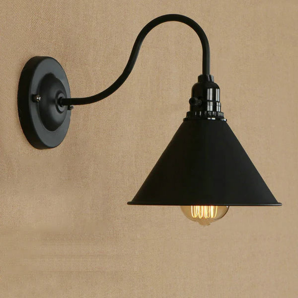 Black Cone Wall Light~2673
