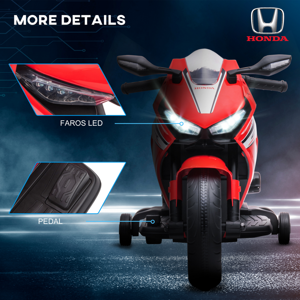 Honda Licensed 6V Kids Electric Motorbike Ride On Car for 3-5 Years Red HOMCOM
