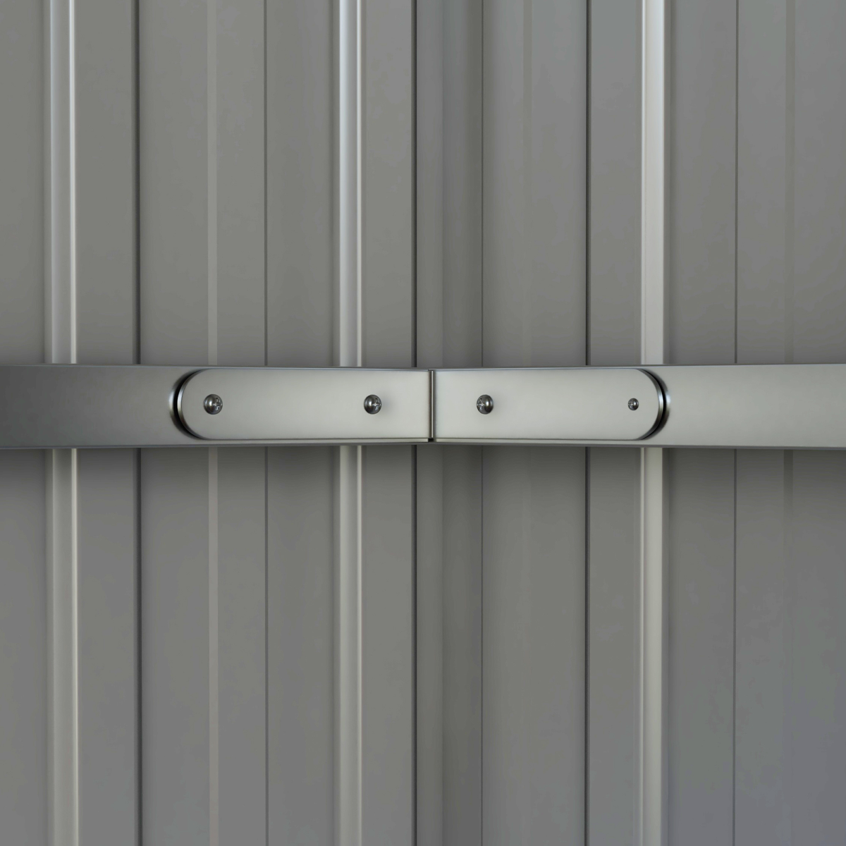 Outsunny 11 x 5.6ft Galvanised Metal Garden Shed with Lockable Doors, Grey