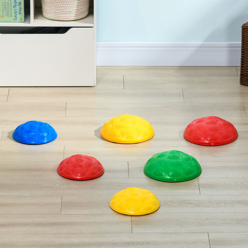 ZONEKIZ Balance River Stones with Non-Slip Mats for Ages 3-8 Years