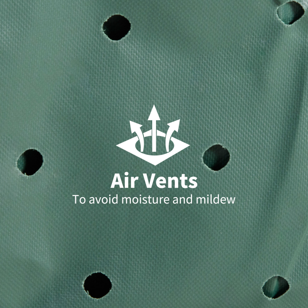 PVC Coated Large Round 600D Waterproof Outdoor Furniture Cover Green