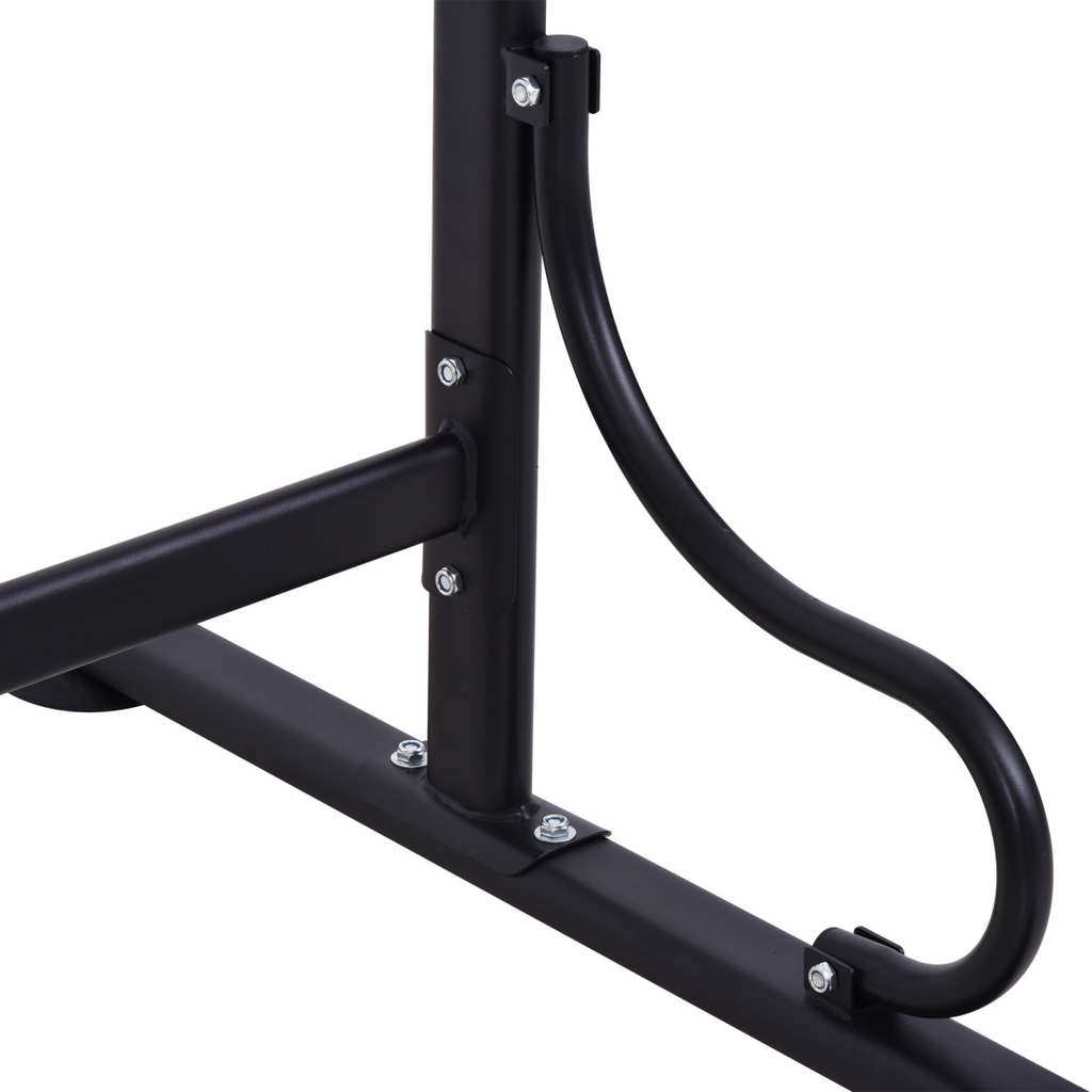 Steel Multi-Use Exercise Power Tower Station Adjustable Height w/ Grips HOMCOM