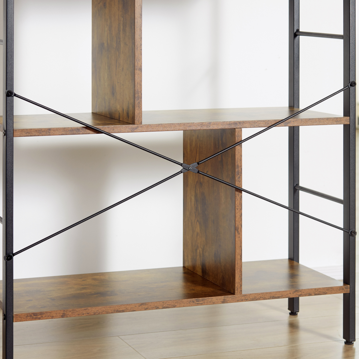 Industrial Storage Shelf Bookcase Closet Floor Standing Display Rack