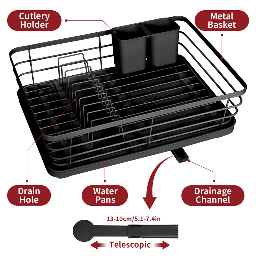 Vinsani Black Dish Rack