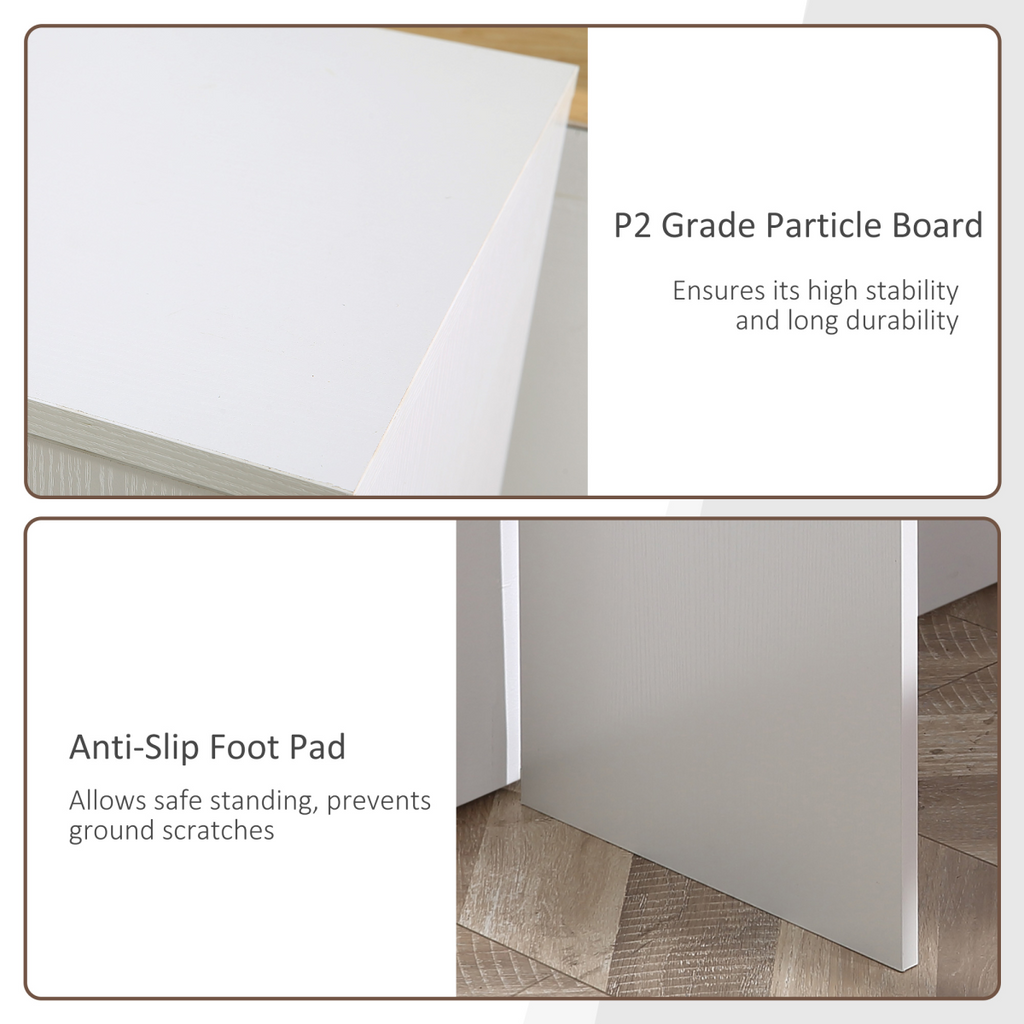Computer Desk, L-Shaped, 360� Rotating-White