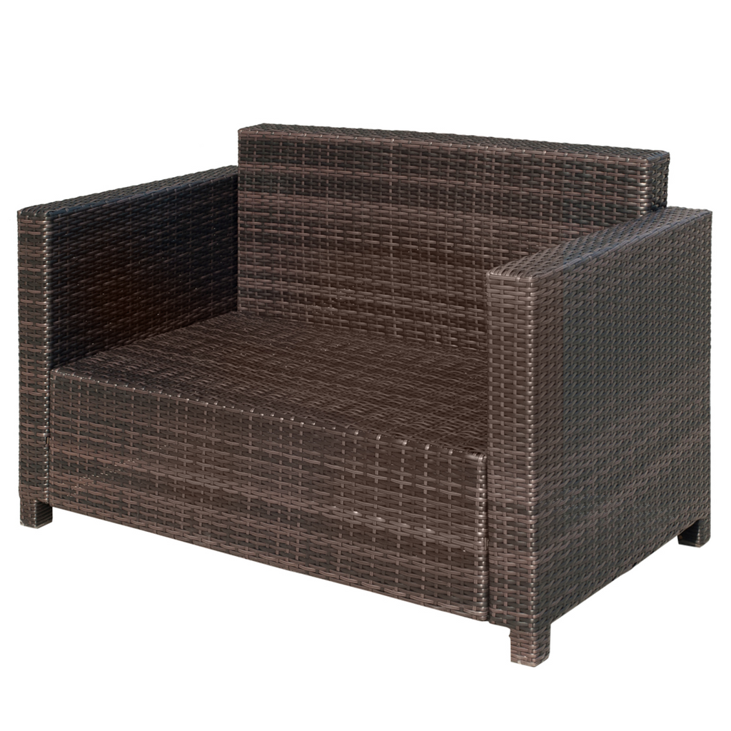 Outdoor Double Armchair - Comfortable PE Rattan Seating for Two