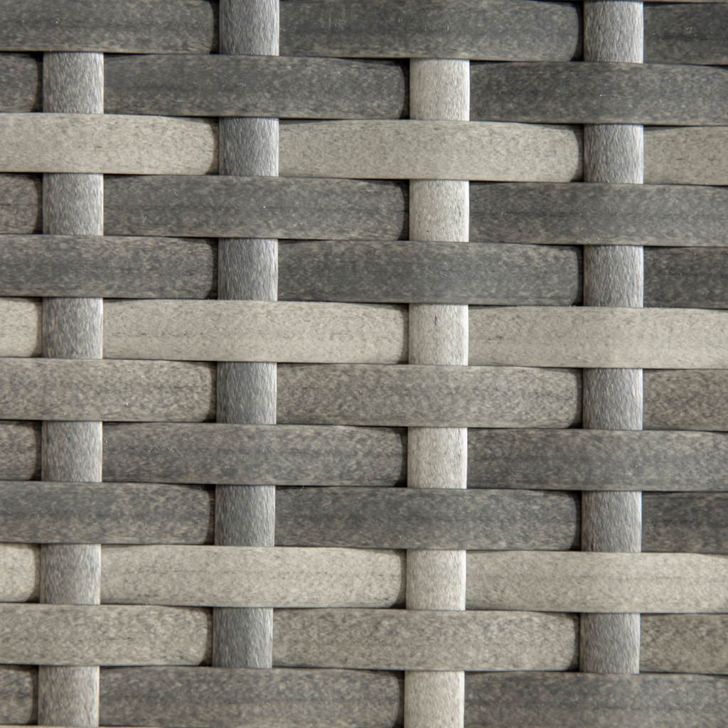 PE Rattan Outdoor Coffee Table, Rattan Side Table for Patio, Garden, Mixed Grey