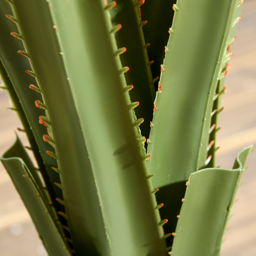 HOMCOM Potted Artificial Plants Agave Succulent for Desk Indoor Outdoor, 90cm