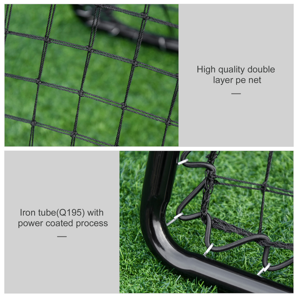 Adjustable Angle Rebounde Training Set with All Weather Double Layer Net HOMCOM