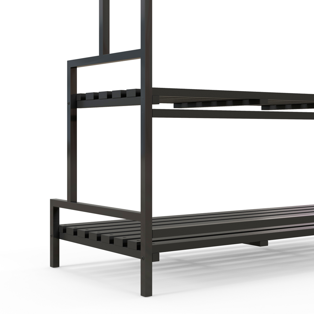 Outsunny 3 Tiered Plant Rack Stand with Hanging Hooks for Indoor Outdoor Use