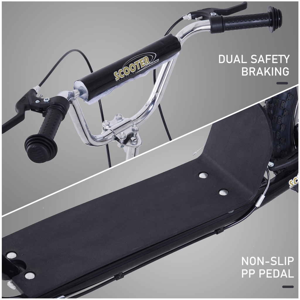 HOMCOM Teen Scooter Adjustable Height Dual Brakes Rubber Wheels Kickstand