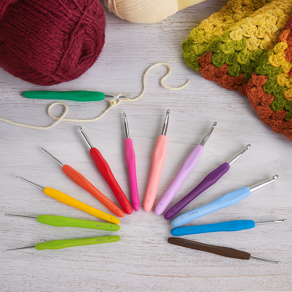 Set of 12 Ergonomic Crochet Hooks