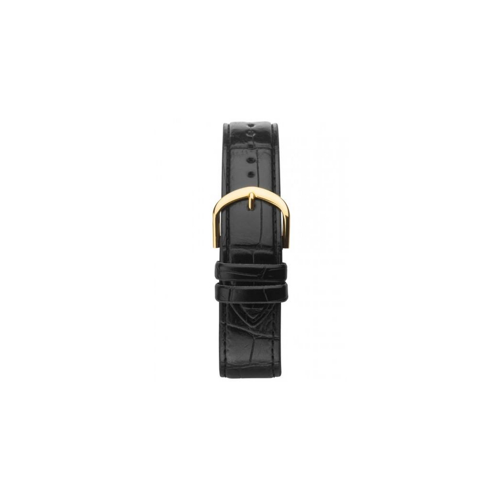 Sekonda Men's Basic White Dial Black Leather Strap Watch 1535