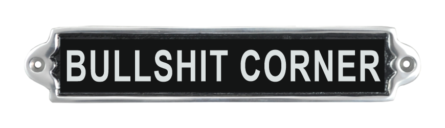 Bullshit Corner Aluminium Cast Iron Door Sign Humorous Gift Wall Decor Sign 20cm