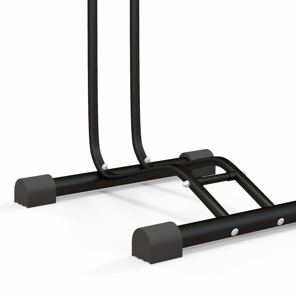 SPORTNOW Vertical & Horizontal Bike Rack Fits 6"-28" and 700c Bikes, Black