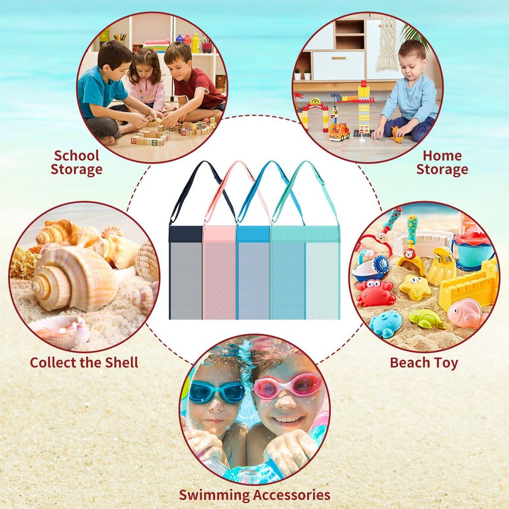 Vinsani Set Of 4 Beach Bags