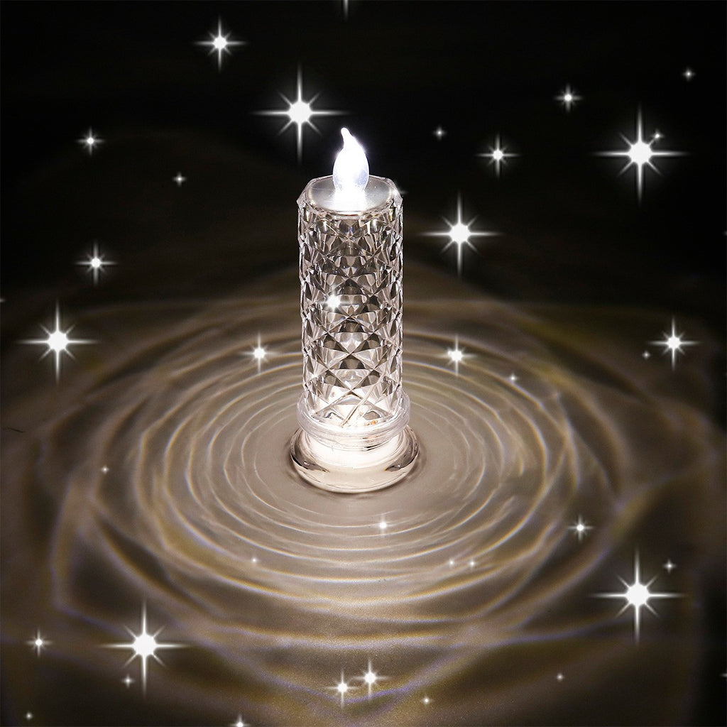 Clear LED Candle with Reflection ? Set of 3