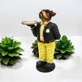 AcaciaHome Elegant Resin Bulldog Butler Statue