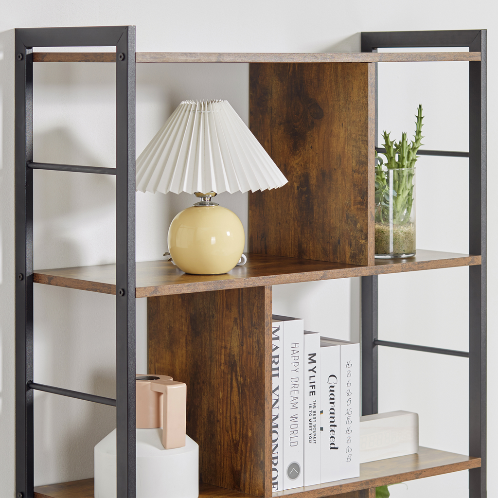 Industrial Storage Shelf Bookcase Closet Floor Standing Display Rack