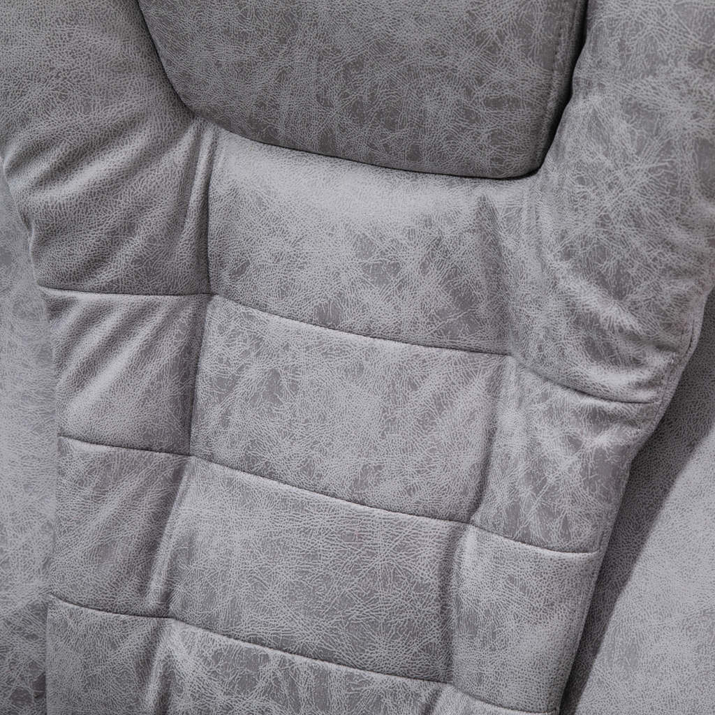 Vintage High Back Heated Massage Office Chair with 6 Vibration Points, Grey