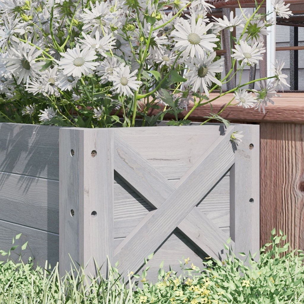 Outsunny Wooden Garden Raised Bed Planter Grow Containers Pot, 100x36.5x36cm