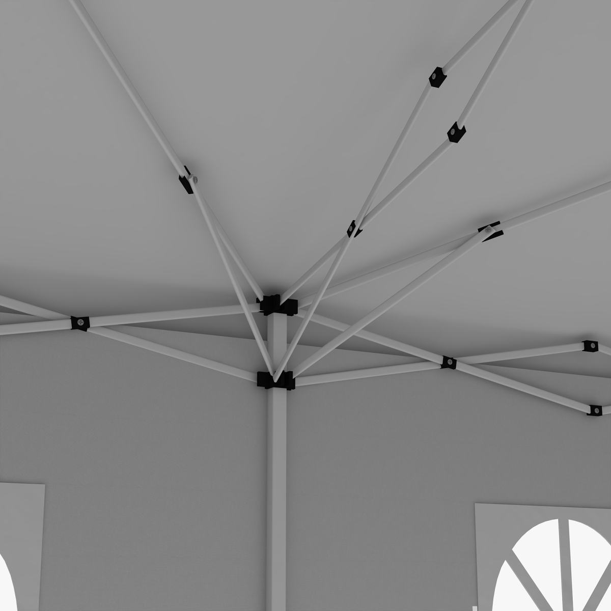 Outsunny 3 x 6m Pop Up Gazebo Height Adjustable Party Tent w/ Storage Bag Black