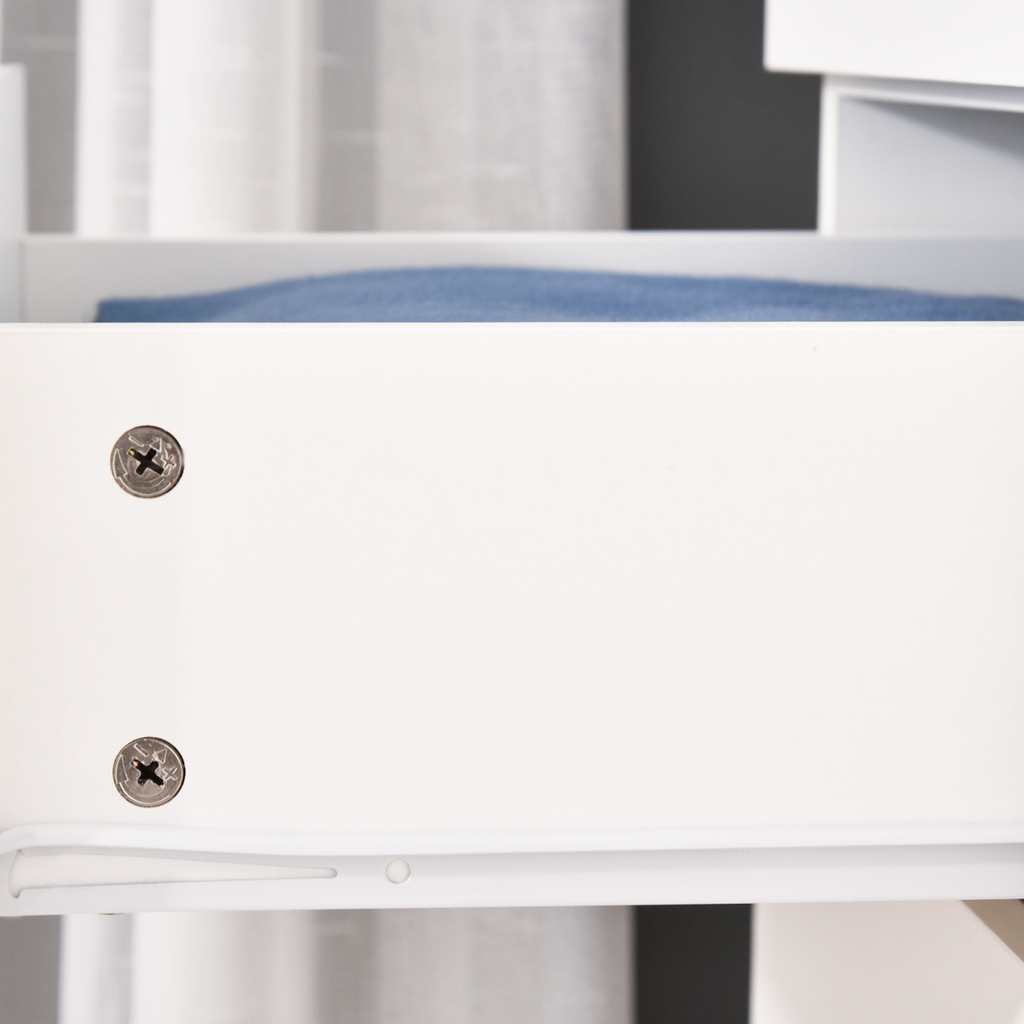 2-Door Wardrobe w/ Adjustable Shelf 3 Drawers for Bedroom, 180cm, White
